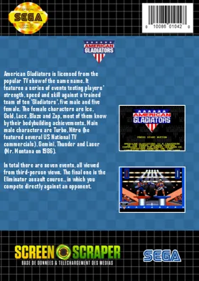 American Gladiators (USA) box cover back